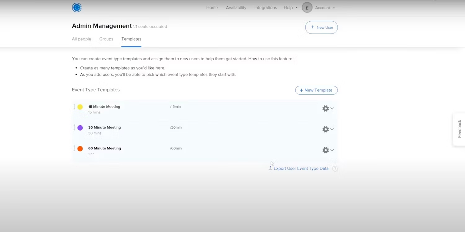 Calendly-Admin-Management-Page