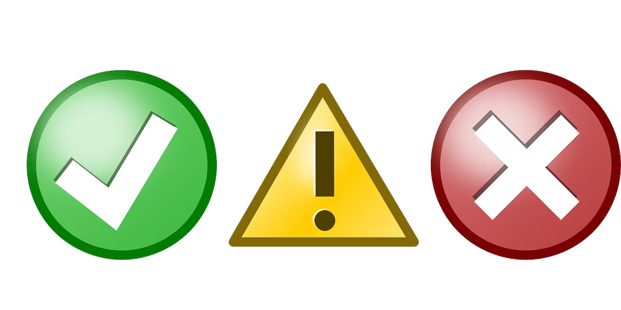 tick-caution-and-denied-symbols